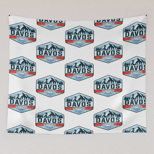 Item preview, Davos Ski Switzerland Skiing Alps Sticker T-Shirt 01 designed and sold by flamesnejme.