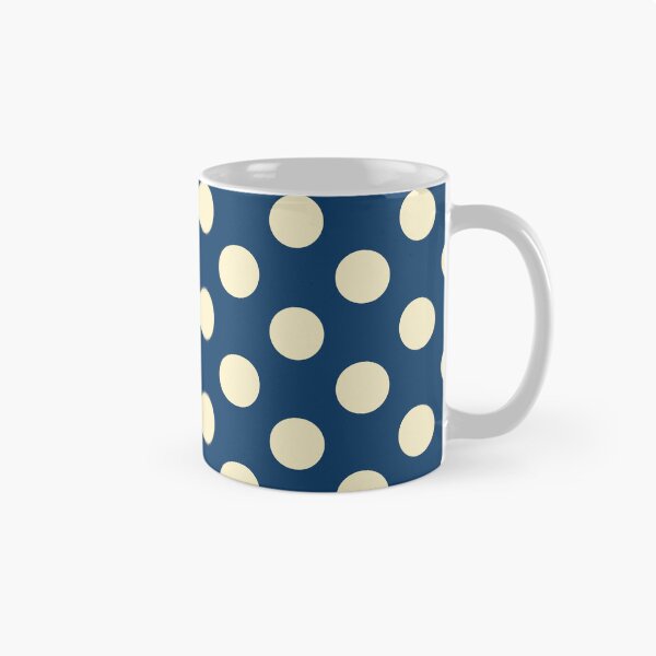 Item preview, Large pale yellow polka dots on Navy blue designed and sold by Nolan6.