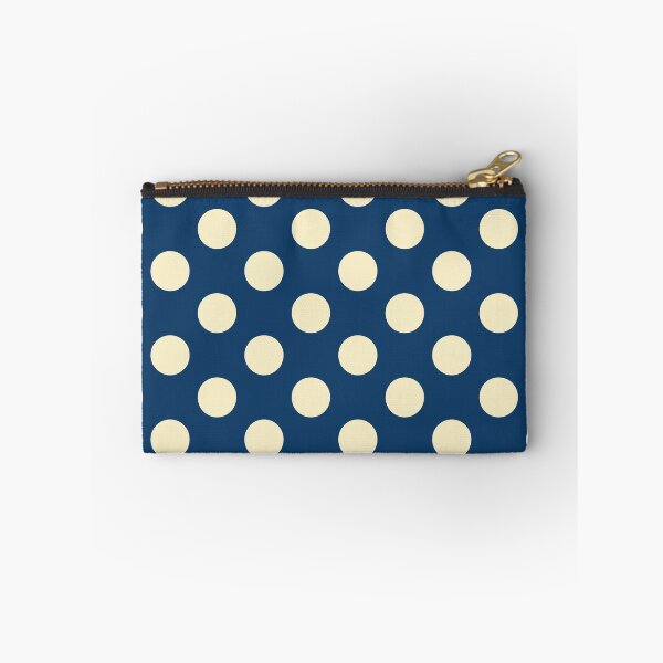 Item preview, Large pale yellow polka dots on Navy blue designed and sold by Nolan6.