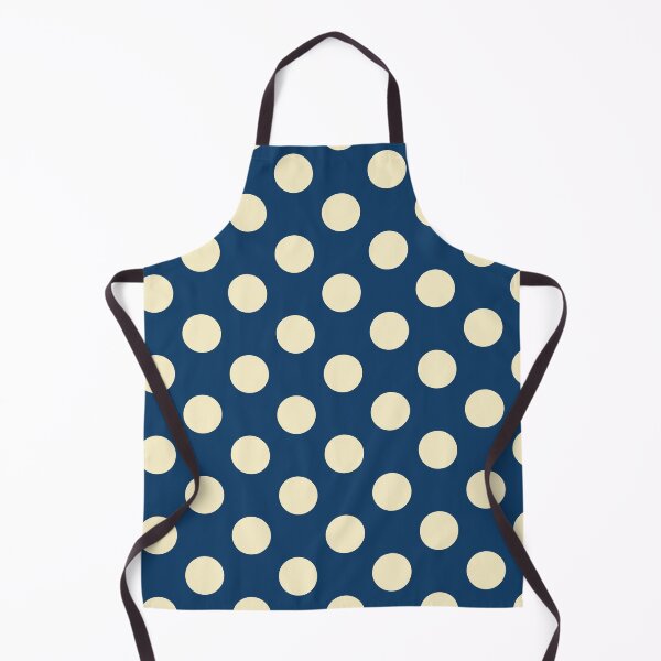 Item preview, Large pale yellow polka dots on Navy blue designed and sold by Nolan6.