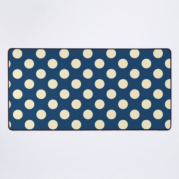 Item preview, Large pale yellow polka dots on Navy blue designed and sold by Nolan6.