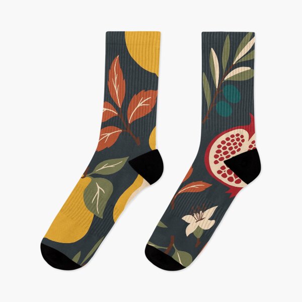 Item preview, Quince Pomegranate and Olive Autumn Orchard Pattern designed and sold by BelievingCreates.