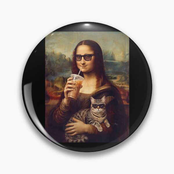 Aperçu de l'œuvre Mona Lisa tenant un chat (mème drôle) créée et vendue par Hedoraxe.