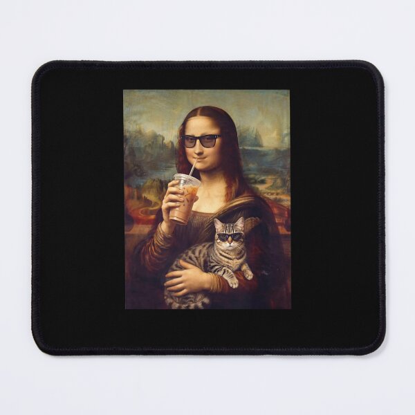 Item preview, Mona Lisa Holding Cat Funny Meme designed and sold by Hedoraxe.