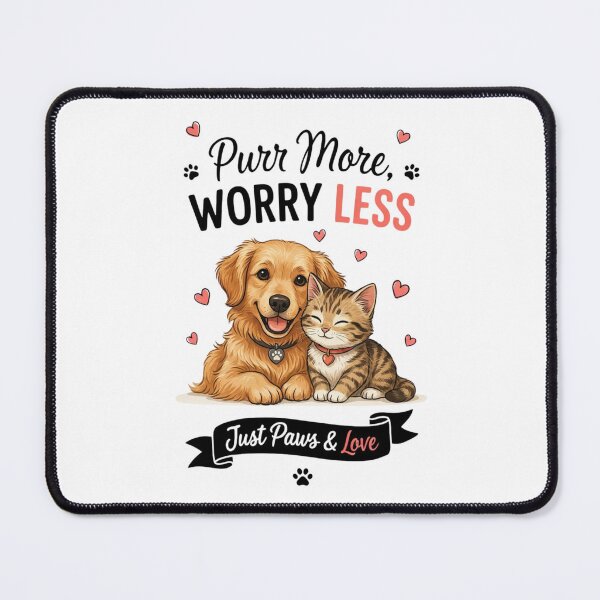Item preview, Purr More Worry Less Just Paws & Love designed and sold by DegiXblooms.