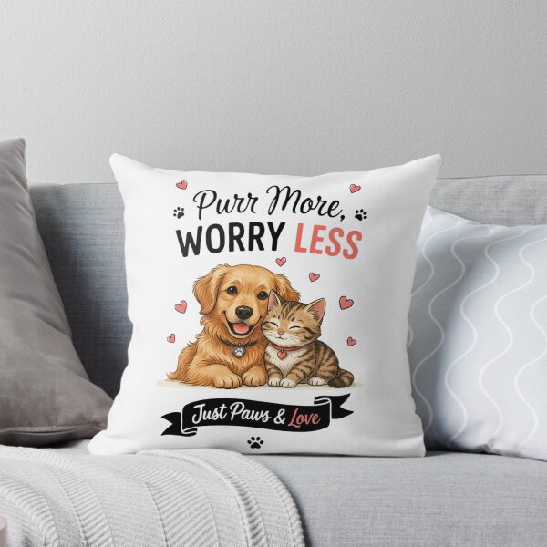 Item preview, Purr More Worry Less Just Paws & Love designed and sold by DegiXblooms.