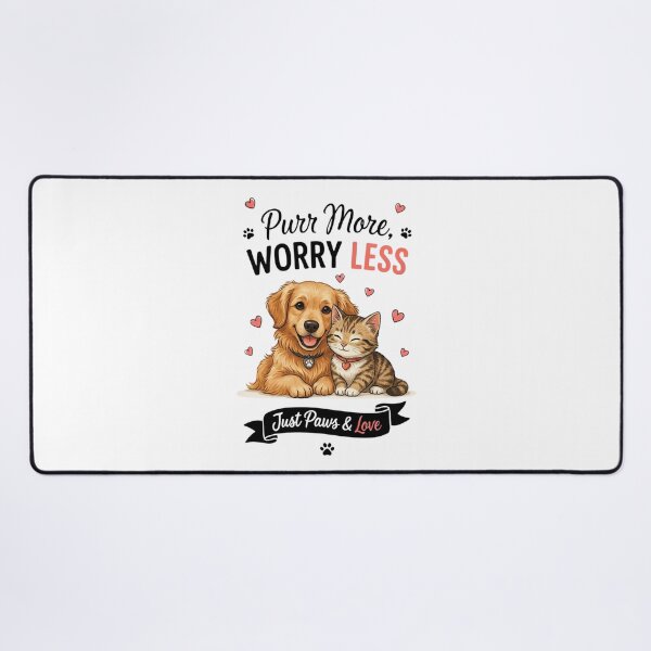 Item preview, Purr More Worry Less Just Paws & Love designed and sold by DegiXblooms.