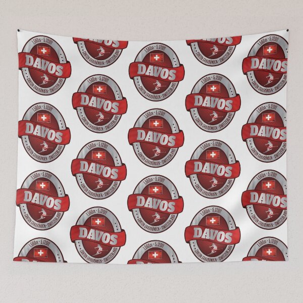 Item preview, Davos Ski Switzerland Skiing Alps Sticker T-Shirt 02 designed and sold by flamesnejme.