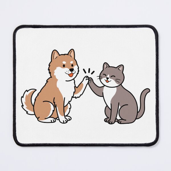 Item preview, Saluting a Shiba Inu and a cat designed and sold by pookapencil.