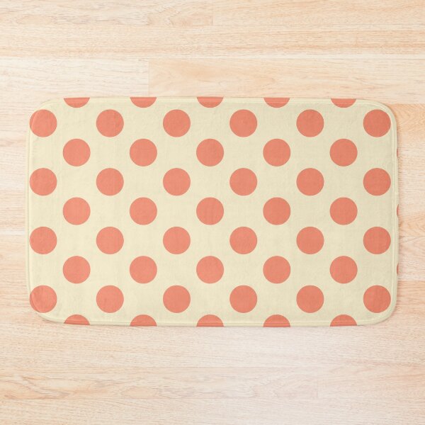 Item preview, Large coral polka dots on cream designed and sold by Nolan6.