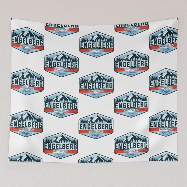 Item preview, Engelberg Ski Switzerland Skiing Alps Sticker T-Shirt 01 designed and sold by flamesnejme.