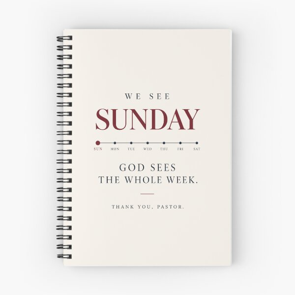 Item preview, Pastor Appreciation Card – We See Sunday God Sees the Whole Week designed and sold by astersgraphics.