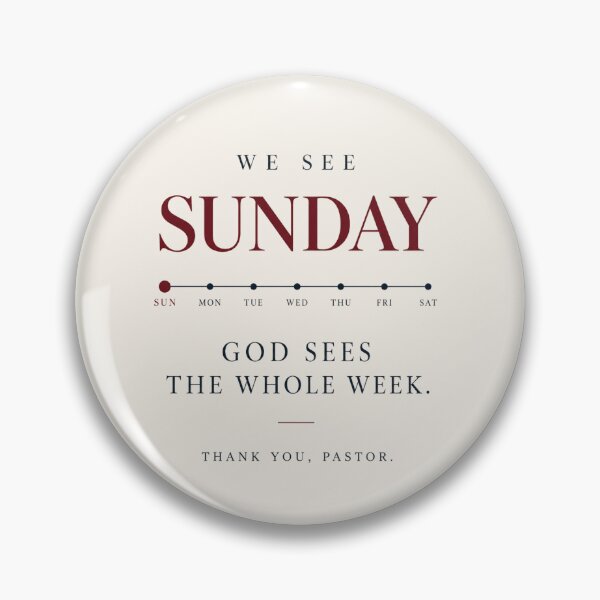 Item preview, Pastor Appreciation Card – We See Sunday God Sees the Whole Week designed and sold by astersgraphics.
