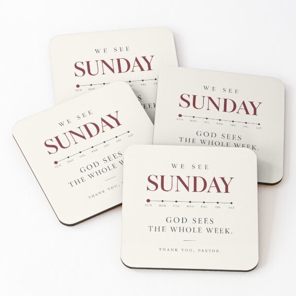 Item preview, Pastor Appreciation Card – We See Sunday God Sees the Whole Week designed and sold by astersgraphics.