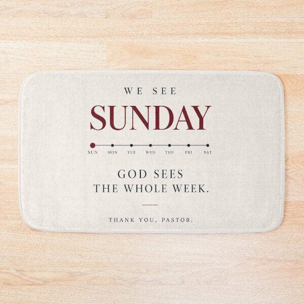 Item preview, Pastor Appreciation Card – We See Sunday God Sees the Whole Week designed and sold by astersgraphics.