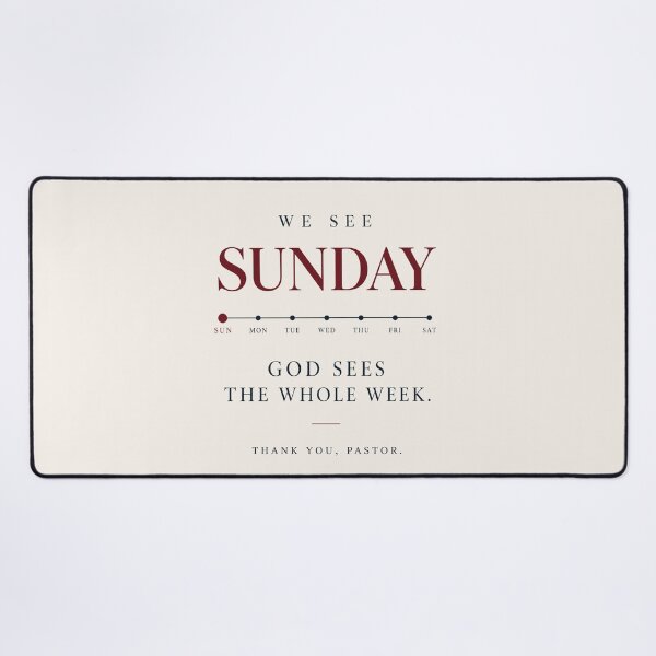 Item preview, Pastor Appreciation Card – We See Sunday God Sees the Whole Week designed and sold by astersgraphics.