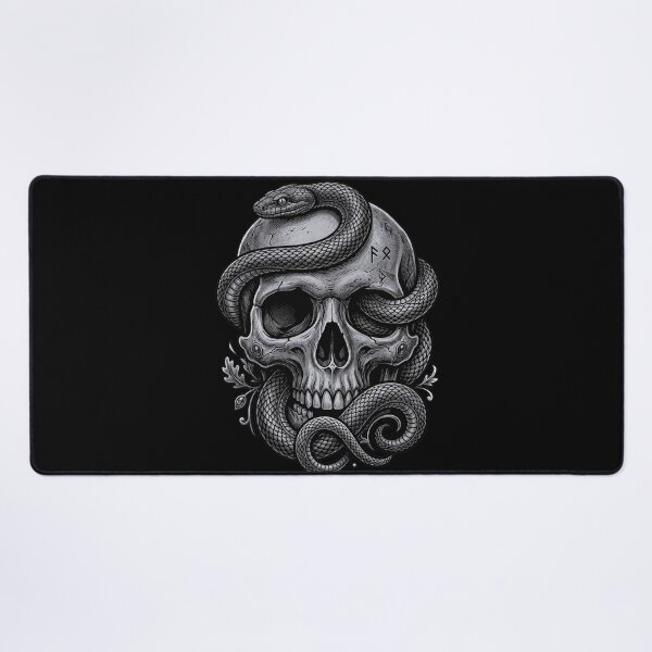 Item preview, Gothic Skull And Snake Dark Art Illustration designed and sold by Munib302.