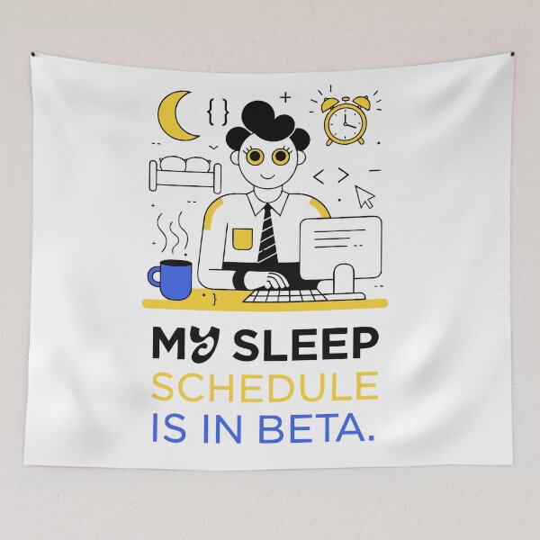 Item preview, My Sleep Schedule Is in Beta Funny Programmer Coding T-Shirt designed and sold by Design-Pro-21.