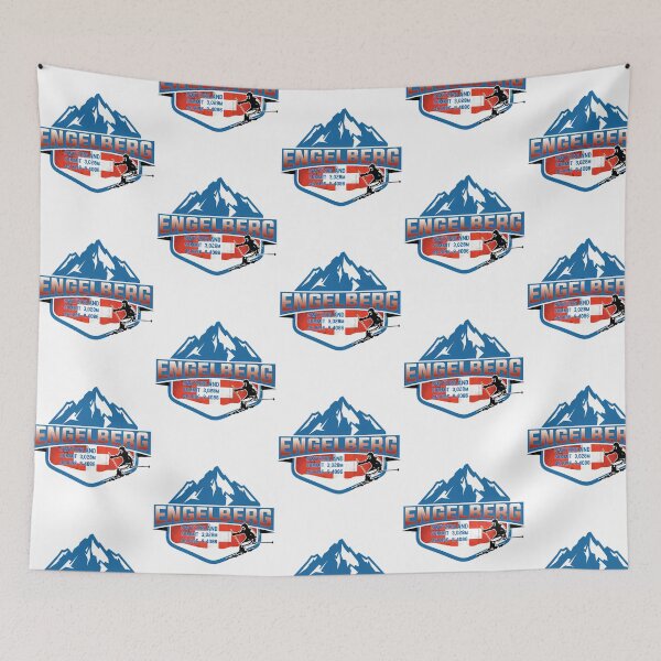 Item preview, Engelberg Ski Switzerland Skiing Alps Sticker T-Shirt 02 designed and sold by flamesnejme.