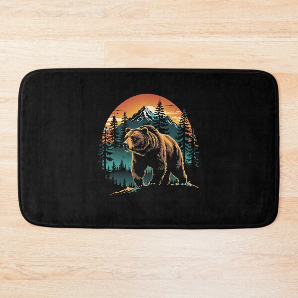 Item preview, Grizzly Bear Mountain Sunset Forest Art  designed and sold by The Assortment.