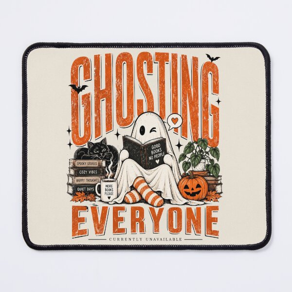 Item preview, Ghosted Everyone Halloween Shirt, Girly Purple Bow Ghost, Grunge Faded Bookish Tee, Funny Romance Reader Gift, Fall Ghost Shirt designed and sold by Quiajia.