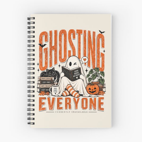 Item preview, Ghosted Everyone Halloween Shirt, Girly Purple Bow Ghost, Grunge Faded Bookish Tee, Funny Romance Reader Gift, Fall Ghost Shirt designed and sold by Quiajia.