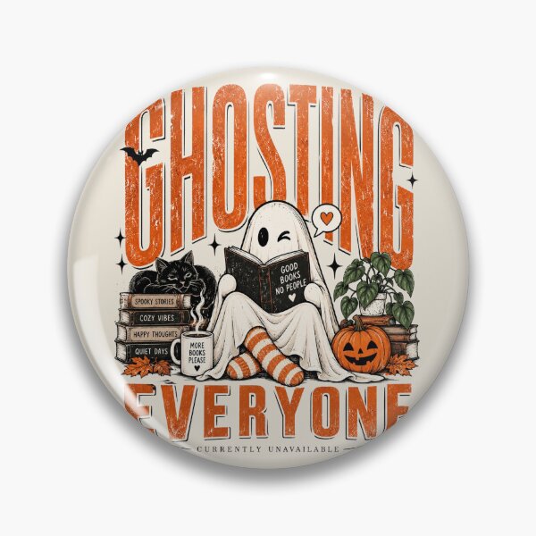 Item preview, Ghosted Everyone Halloween Shirt, Girly Purple Bow Ghost, Grunge Faded Bookish Tee, Funny Romance Reader Gift, Fall Ghost Shirt designed and sold by Quiajia.