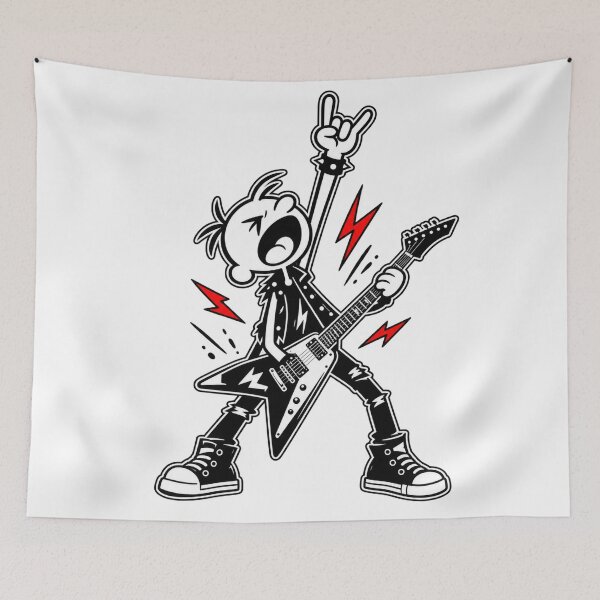 Item preview, Cartoon Punk Rock Guitar Hero designed and sold by choudane.