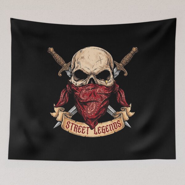 Item preview, Badass Gangster Skull Crossed Swords Streetwear Art designed and sold by Munib302.