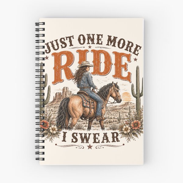Item preview, Just One More Ride, I Swear Retro Cowgirl designed and sold by legendaryskins.