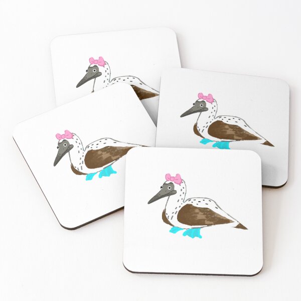 Item preview, Blue Footed Booby Bird With Pink Bow designed and sold by TorriesShop.