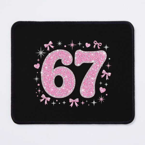 Artikelvorschau, Pink Glitter 67 - Coquette Bow 67 - Y2K 67 Geburtstagskind entworfen und verkauft von Vibe-Vary.