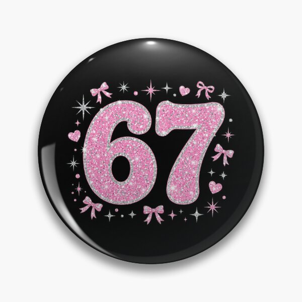 Item preview, Pink Glitter 67 - Coquette Bow 67 - Y2K 67 Birthday Girl designed and sold by Vibe-Vary.