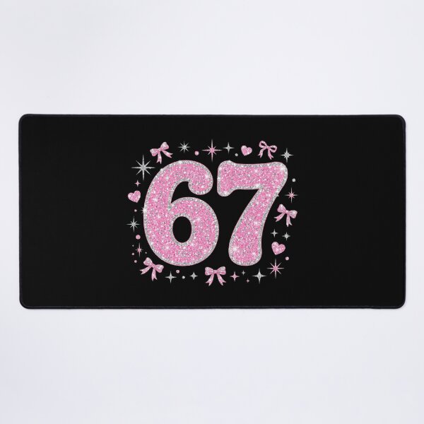 Item preview, Pink Glitter 67 - Coquette Bow 67 - Y2K 67 Birthday Girl designed and sold by Vibe-Vary.