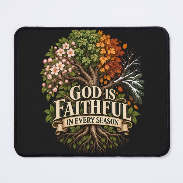 Item preview, God Is Faithful in Every Season Four Seasons Tree Faith Art designed and sold by AmiGraph.