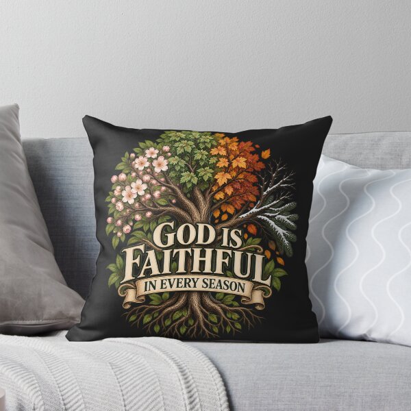 Item preview, God Is Faithful in Every Season Four Seasons Tree Faith Art designed and sold by AmiGraph.
