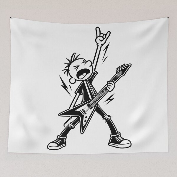 Item preview, Black and White Punk Guitar Rebel designed and sold by choudane.