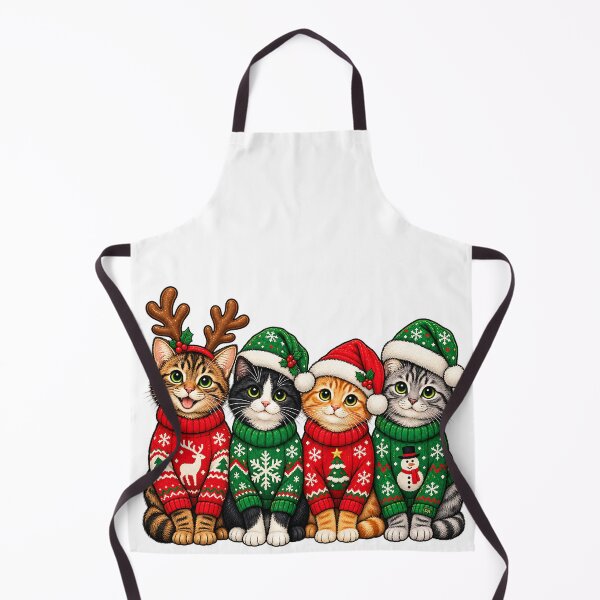 Item preview, Cute Christmas Cats Ugly Sweater Holiday Squad Art designed and sold by DesignArtist.ia.