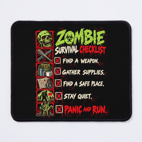 Item preview, Zombie Survival Checklist - Horror Apocalypse designed and sold by SidTastic .