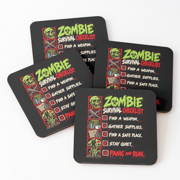 Item preview, Zombie Survival Checklist - Horror Apocalypse designed and sold by SidTastic .