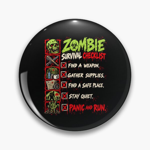 Item preview, Zombie Survival Checklist - Horror Apocalypse designed and sold by SidTastic .