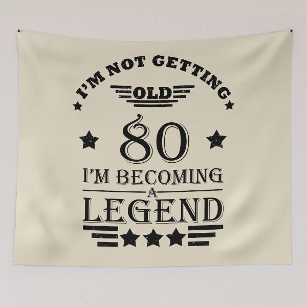 Item preview, I'm Not Getting Old I'm Becoming A Legend - Vintage 80 years old - 80th Birthday Party Gift designed and sold by Alexaltay.
