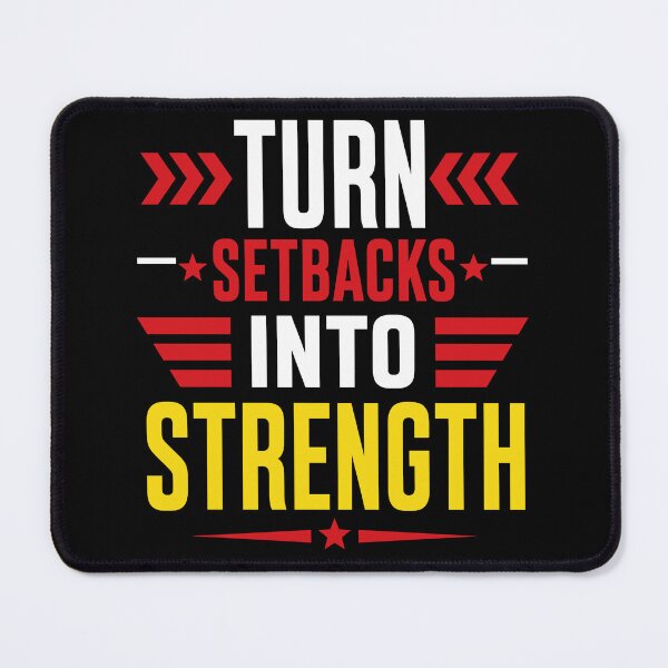 Item preview, Turn Setbacks Into Strength Motivational Resilience Typography T-Shirt designed and sold by rejowan-arts.