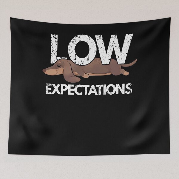 Item preview, Low Expectations Funny Dachshund Vintage Graphic designed and sold by darriahad.