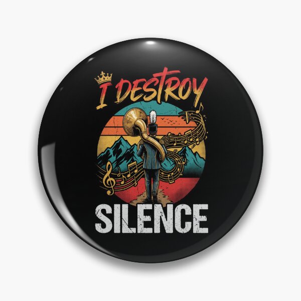 Item preview, I Destroy Silence Marching Band Tuba Player Musician designed and sold by TeeVibesshop.