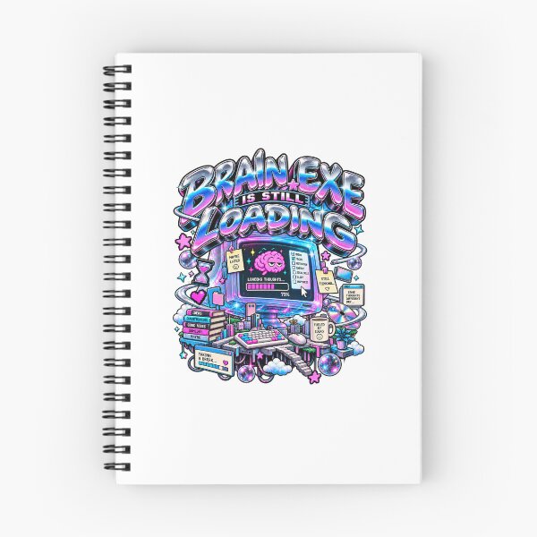 Item preview, Brain.exe Is Still Loading – Funny Overthinking Y2K Computer Brain designed and sold by NarpLTD.