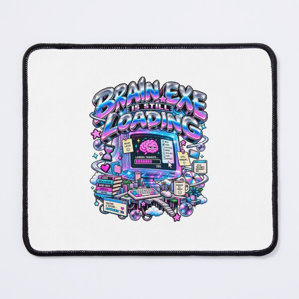 Item preview, Brain.exe Is Still Loading – Funny Overthinking Y2K Computer Brain designed and sold by NarpLTD.