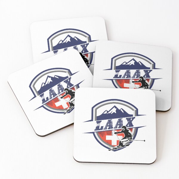 Item preview, Laax Ski Switzerland Skiing Alps Sticker T-Shirt 02 designed and sold by flamesnejme.