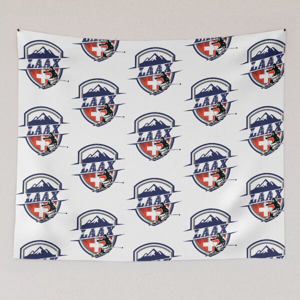 Item preview, Laax Ski Switzerland Skiing Alps Sticker T-Shirt 02 designed and sold by flamesnejme.