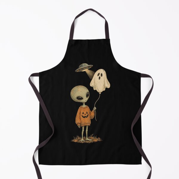 Item preview, A Little Alien Holding a Ghost Balloon designed and sold by SignumShop.